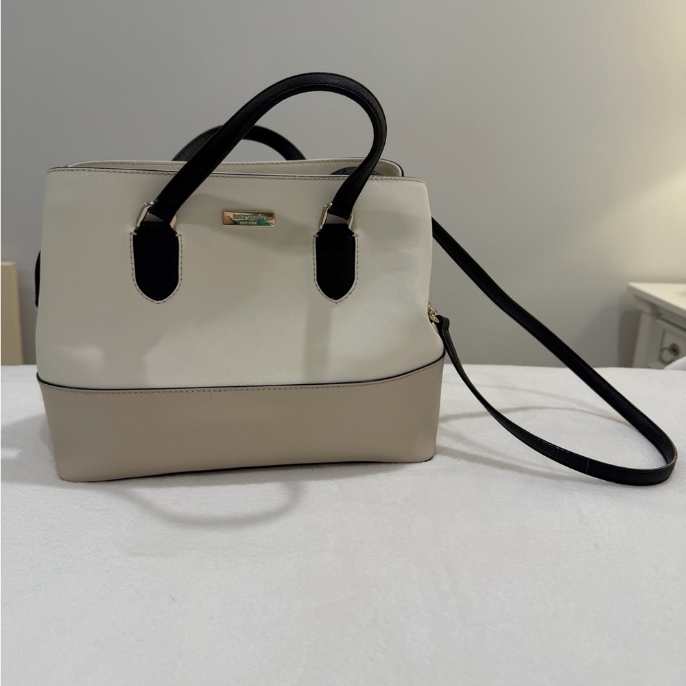 Kate Spade Black and Cream Satchel
